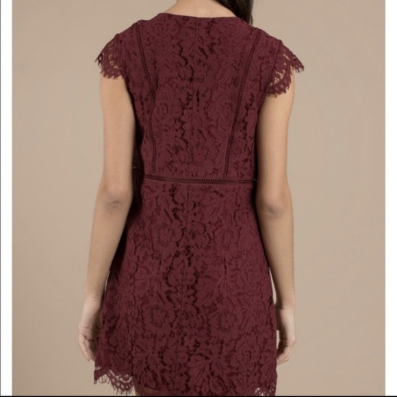 Tobi Sophia Wine Lace Dress - Picture 5 of 14